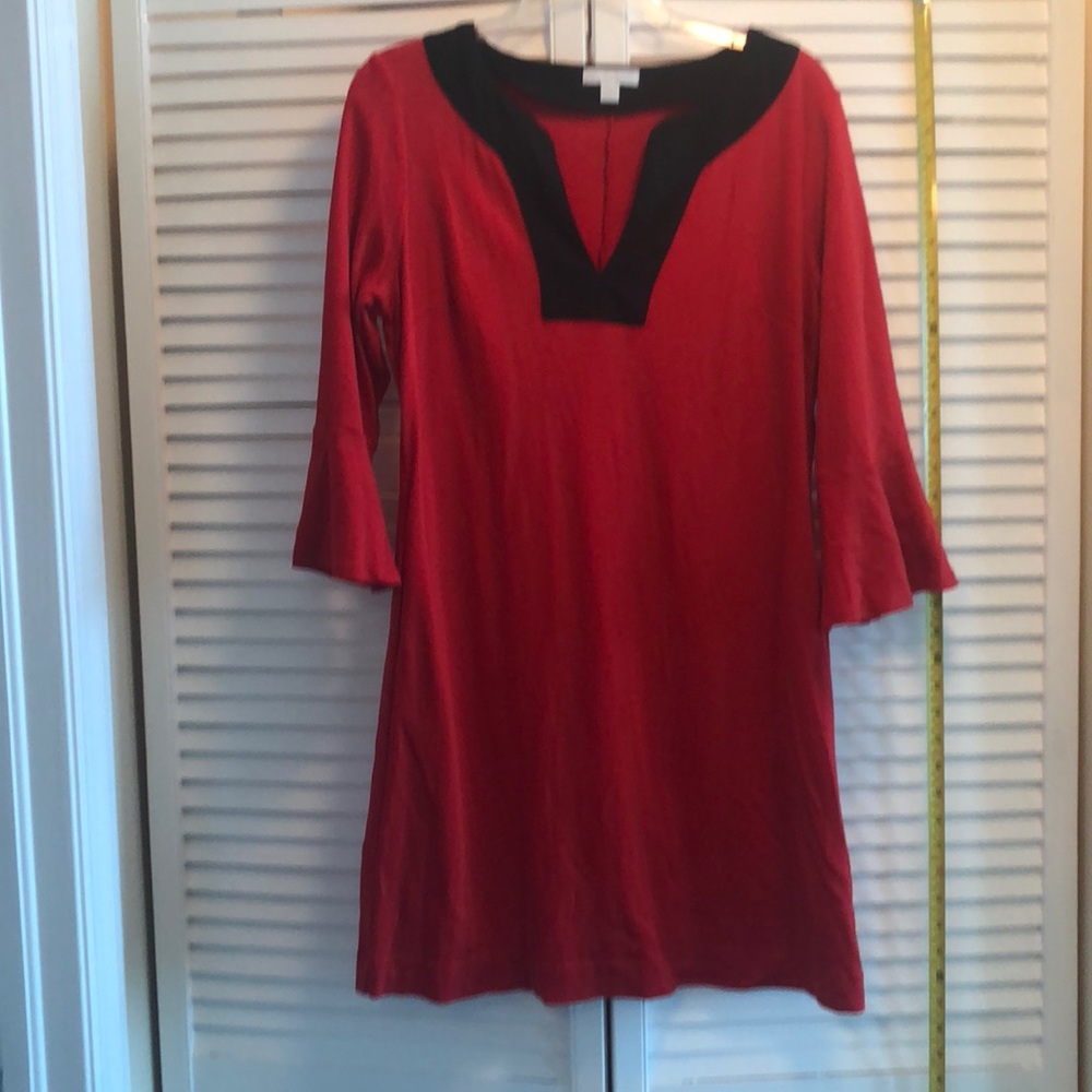 Red and black dress